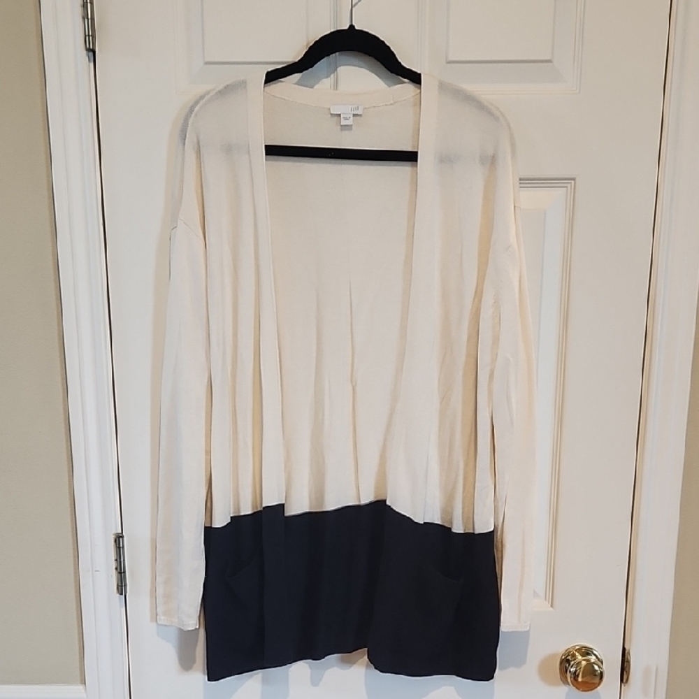 Elegant Cream and Black Women's Sweater